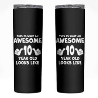 10th Birthday Gifts Skinny Tumbler Awesome 10 Year Old Bday Son Boy Girl 9yr