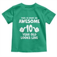 10th Birthday Gifts Toddler T Shirt Awesome 10 Year Old Bday Son Boy Girl 9yr