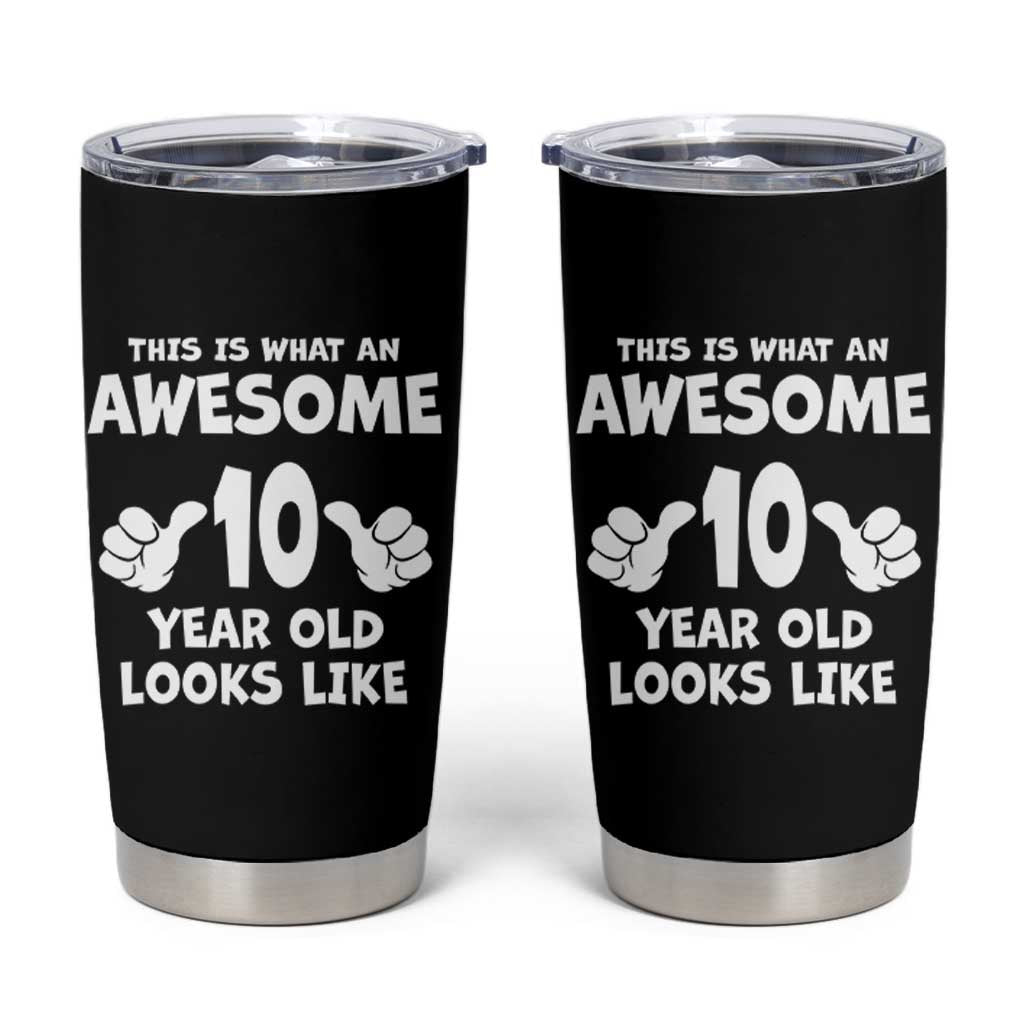 10th Birthday Gifts Tumbler Cup Awesome 10 Year Old Bday Son Boy Girl 9yr