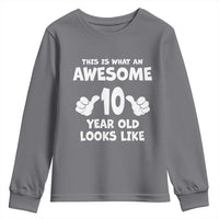 10th Birthday Gifts Youth Sweatshirt Awesome 10 Year Old Bday Son Boy Girl 9yr
