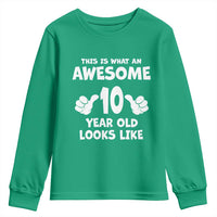 10th Birthday Gifts Youth Sweatshirt Awesome 10 Year Old Bday Son Boy Girl 9yr