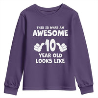 10th Birthday Gifts Youth Sweatshirt Awesome 10 Year Old Bday Son Boy Girl 9yr