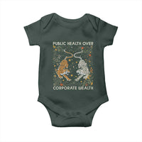 Public Health Over Corporate Wealth Baby Onesie Boho Tiger