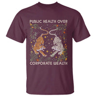 Public Health Over Corporate Wealth T Shirt Boho Tiger