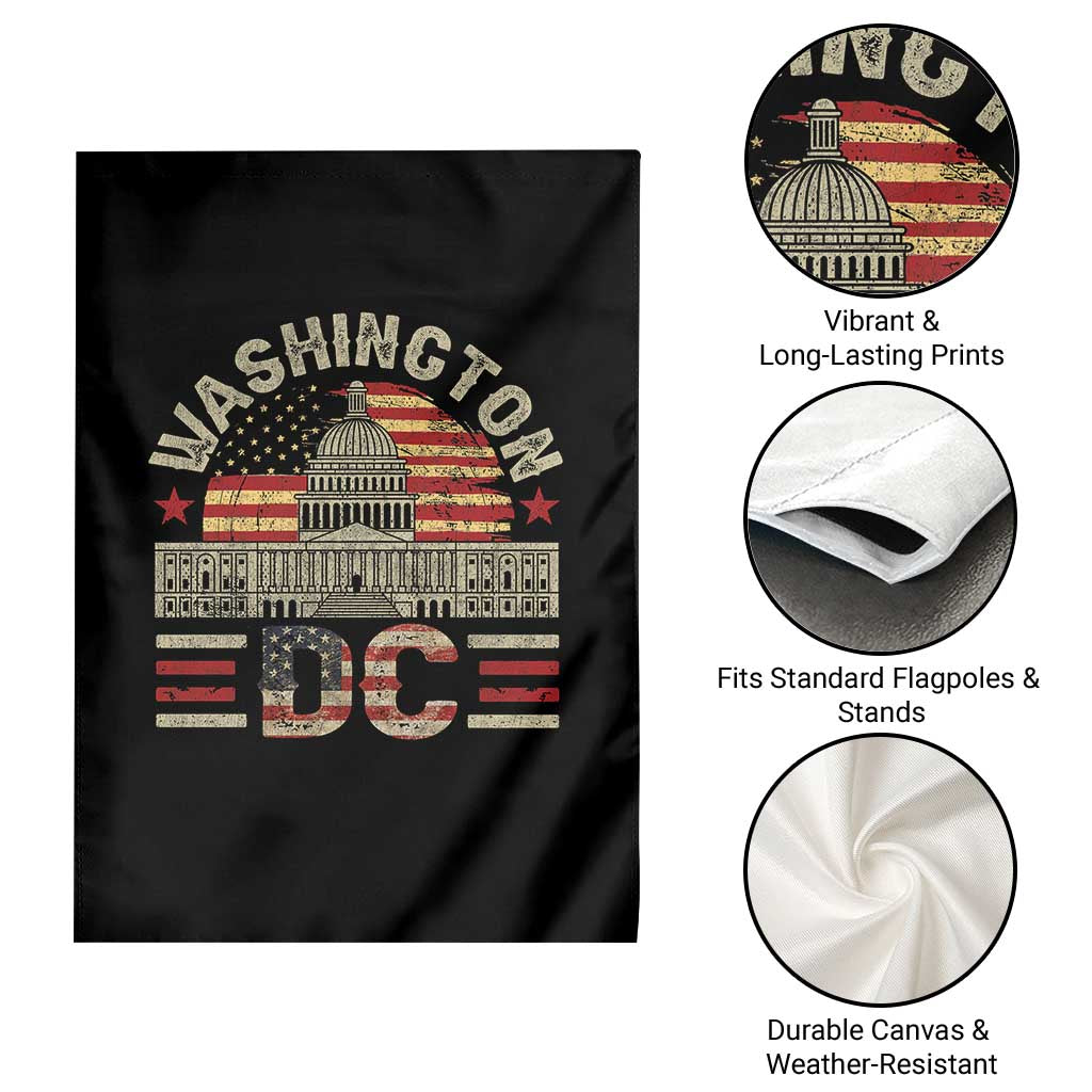 Washington DC Garden Flag Retro US Flag Souvenir Gift