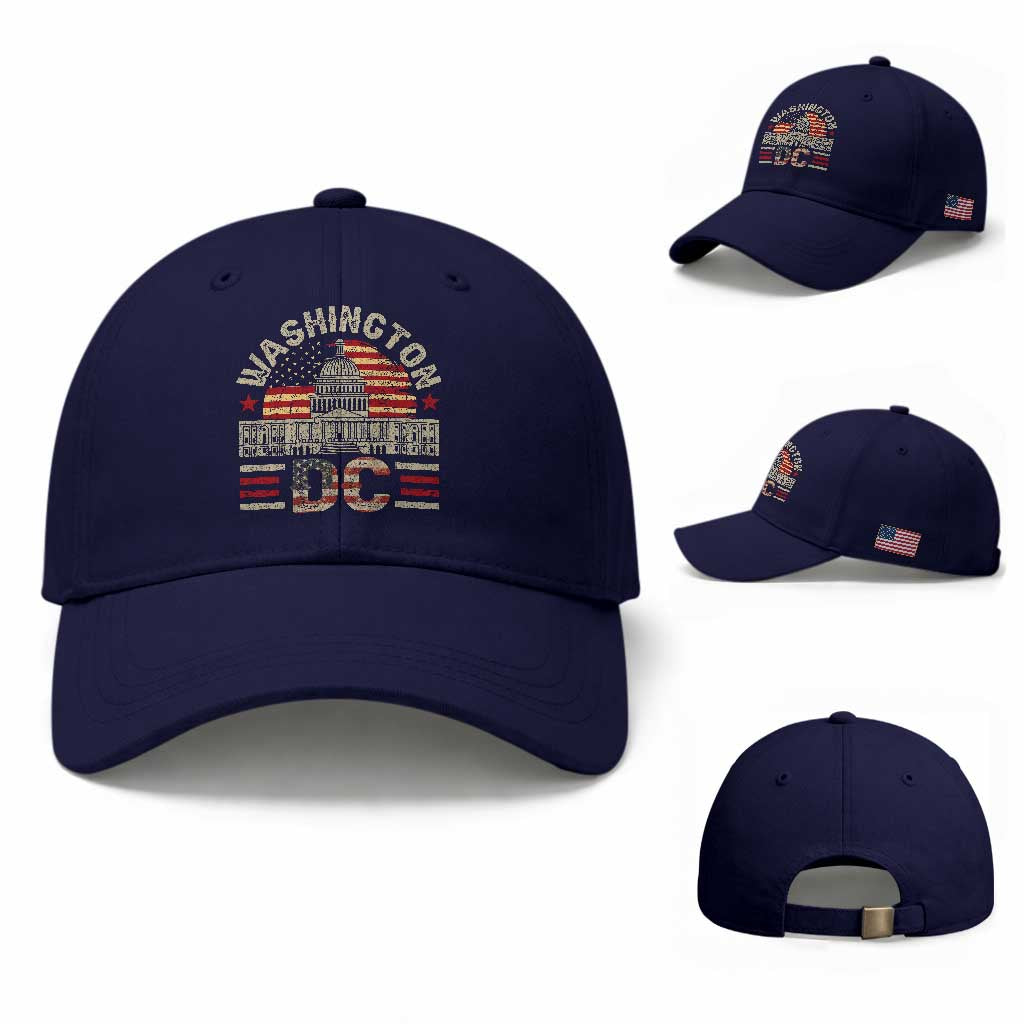 Washington DC Baseball Cap Retro US Flag Souvenir Gift