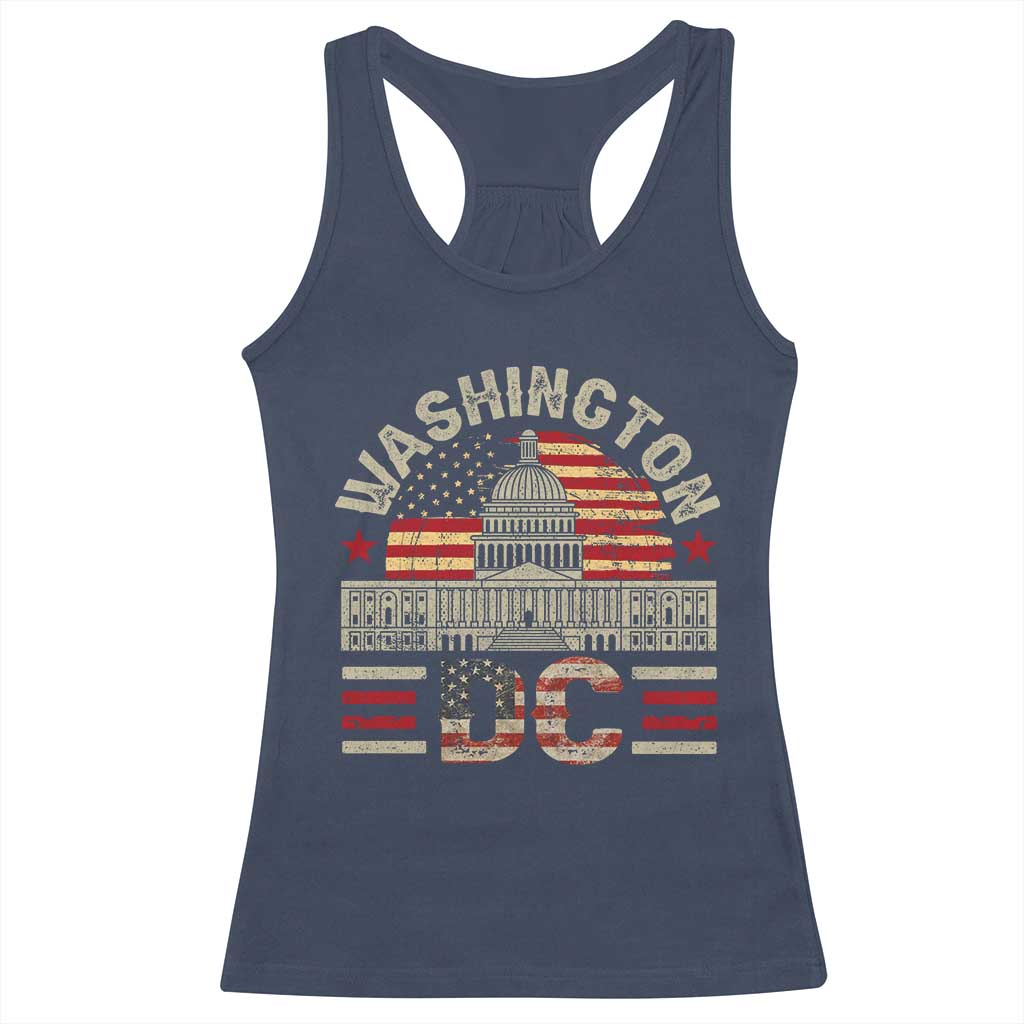Washington DC Racerback Tank Top Retro US Flag Souvenir Gift