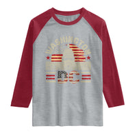 Washington DC Raglan Shirt Retro US Flag Souvenir Gift