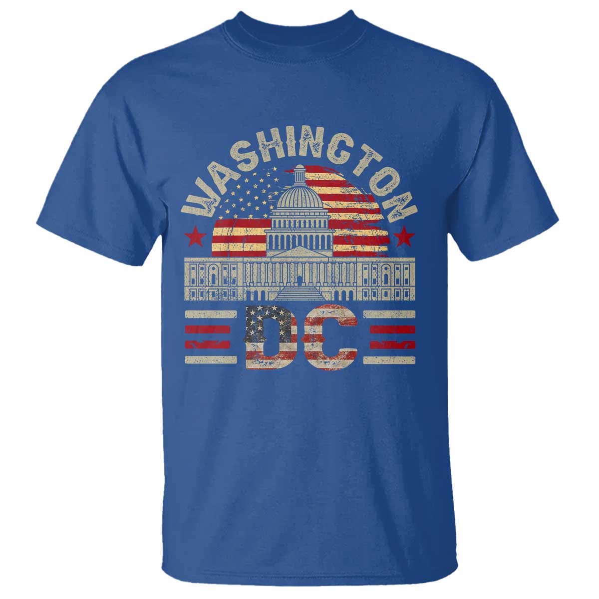 Washington DC T Shirt Retro US Flag Souvenir Gift