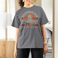 Washington DC T Shirt For Women Retro US Flag Souvenir Gift