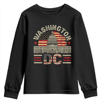 Washington DC Youth Sweatshirt Retro US Flag Souvenir Gift