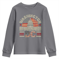 Washington DC Youth Sweatshirt Retro US Flag Souvenir Gift