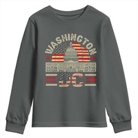 Washington DC Youth Sweatshirt Retro US Flag Souvenir Gift