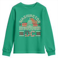 Washington DC Youth Sweatshirt Retro US Flag Souvenir Gift