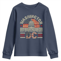 Washington DC Youth Sweatshirt Retro US Flag Souvenir Gift