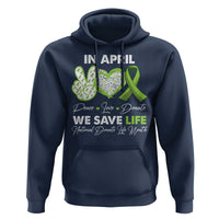 In April We Save Lives Organ Donation Donate Life Month Hoodie Peace Love Donate
