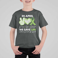 In April We Save Lives Organ Donation Donate Life Month T Shirt For Kid Peace Love Donate