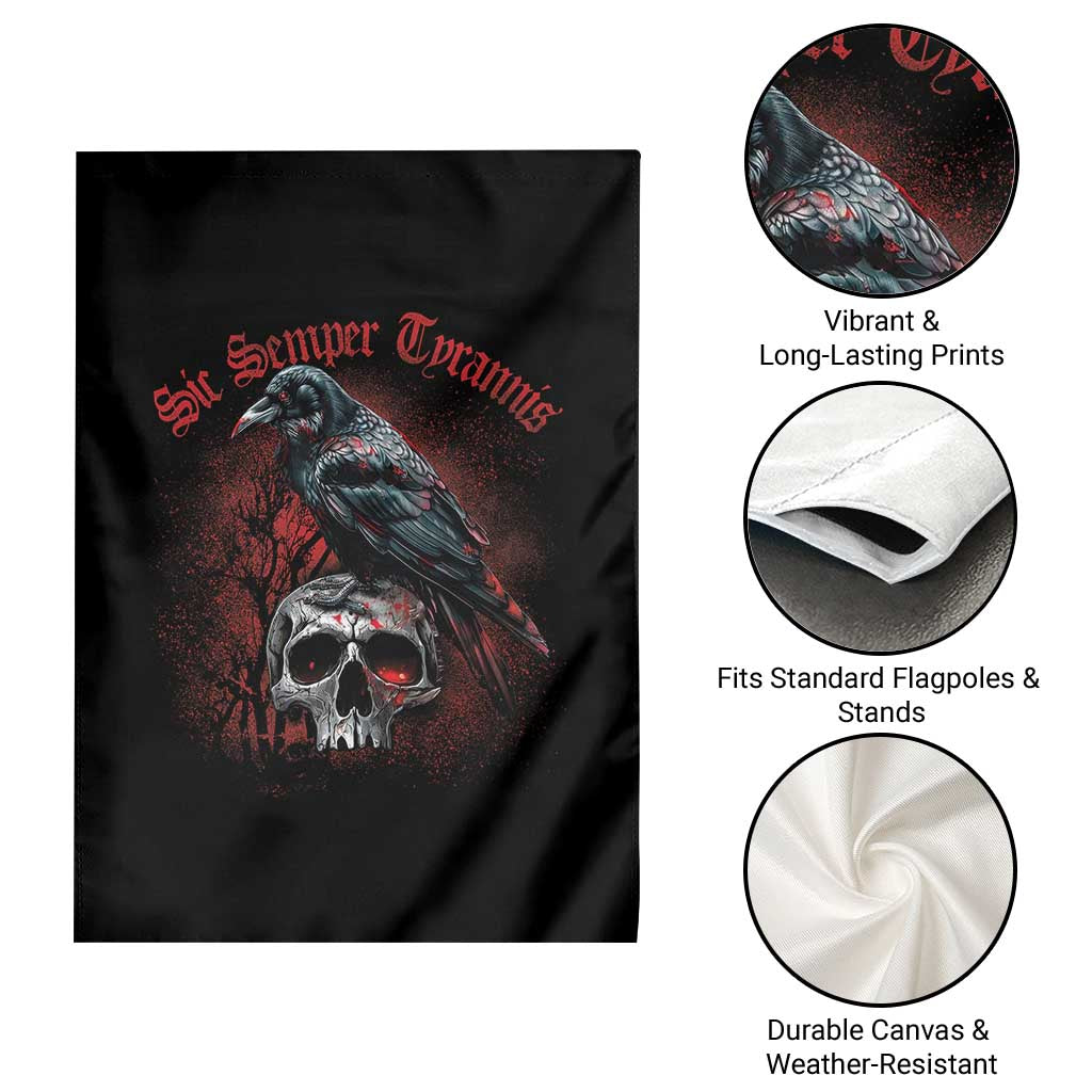 Sic Semper Tyrannis & Raven Garden Flag Protest Feminist Activist - Wonder Print Shop