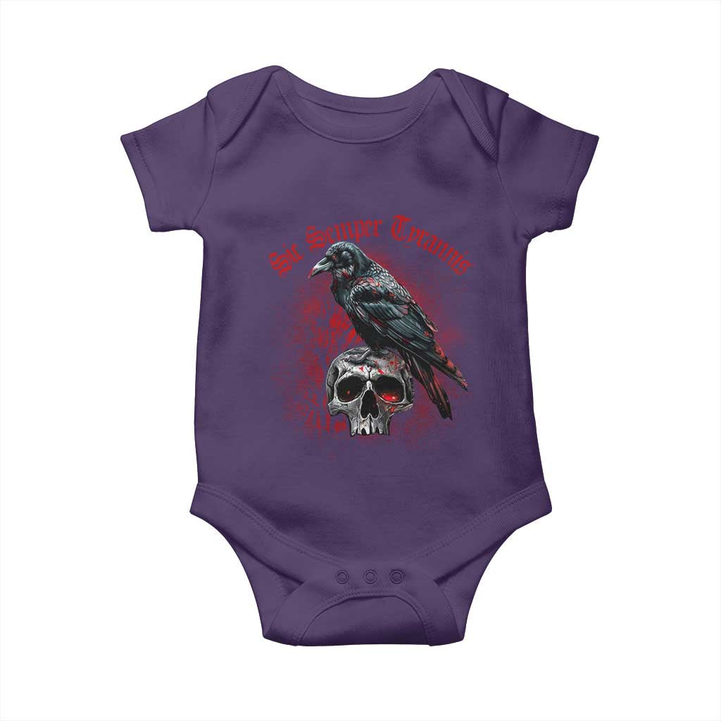 Sic Semper Tyrannis & Raven Baby Onesie Protest Feminist Activist