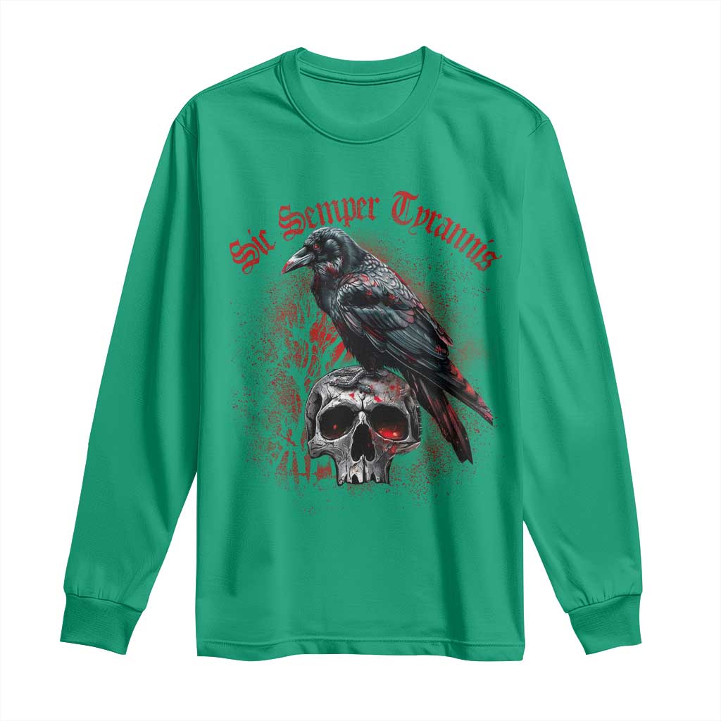 Sic Semper Tyrannis & Raven Long Sleeve Shirt Protest Feminist Activist