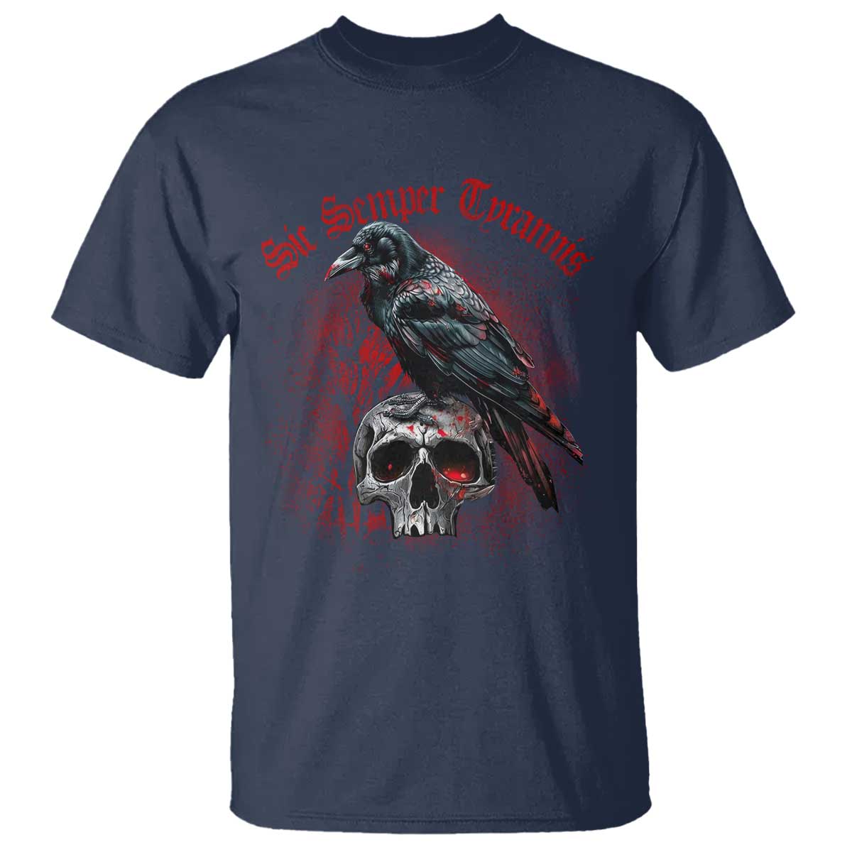 Sic Semper Tyrannis & Raven T Shirt Protest Feminist Activist