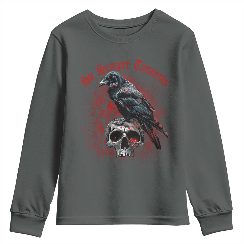 Sic Semper Tyrannis & Raven Youth Sweatshirt Protest Feminist Activist