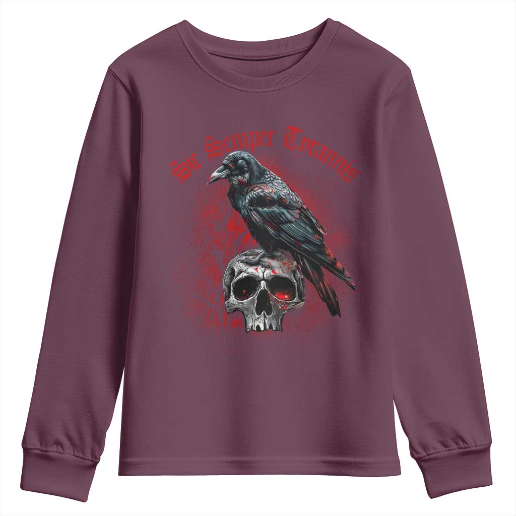 Sic Semper Tyrannis & Raven Youth Sweatshirt Protest Feminist Activist
