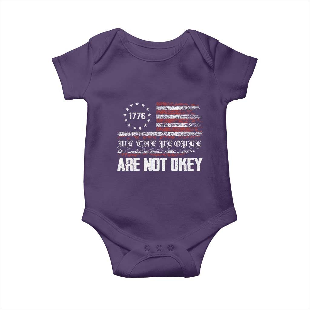 We Are Not Okay Baby Onesie US Flag We The People