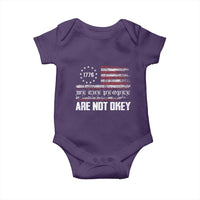 We Are Not Okay Baby Onesie US Flag We The People