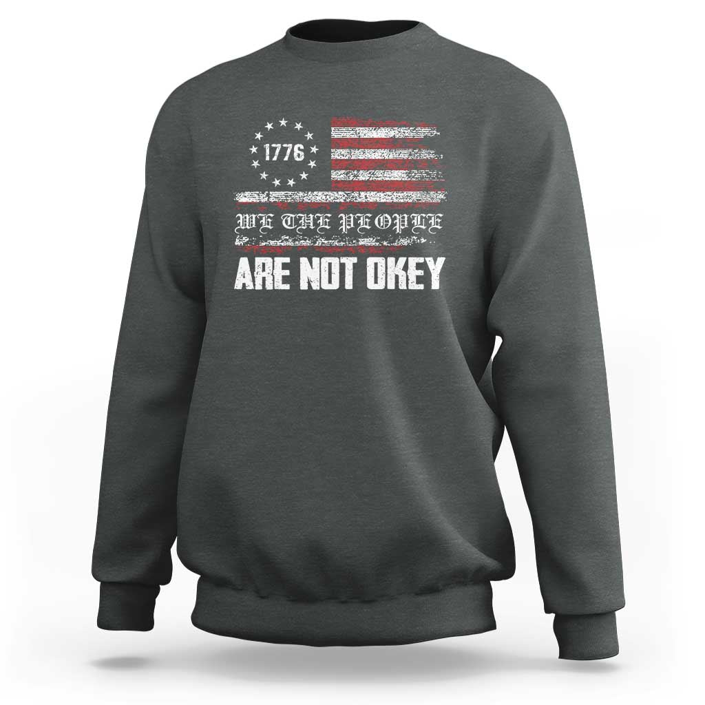 We Are Not Okay Sweatshirt US Flag We The People