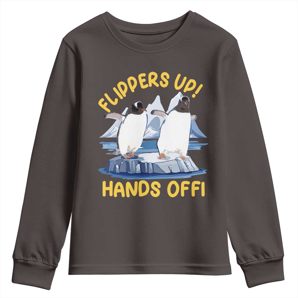 Penguins Resist Youth Sweatshirt Flippers Up Hands Off Protest Against Tariffs