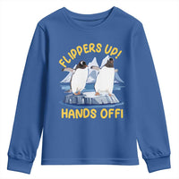 Penguins Resist Youth Sweatshirt Flippers Up Hands Off Protest Against Tariffs