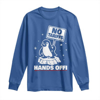 Funny Resist Penguins Long Sleeve Shirt Tariffs on Penguins? Really