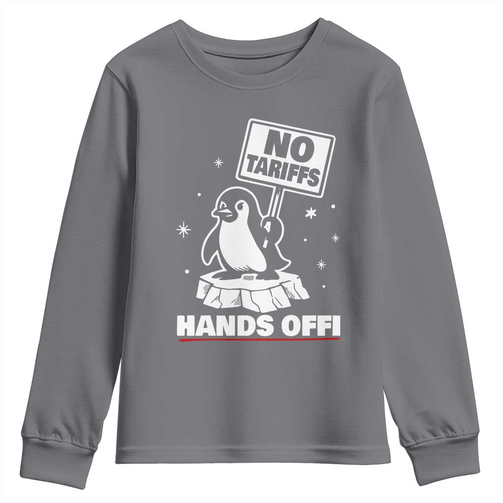 Funny Resist Penguins Youth Sweatshirt Tariffs on Penguins? Really