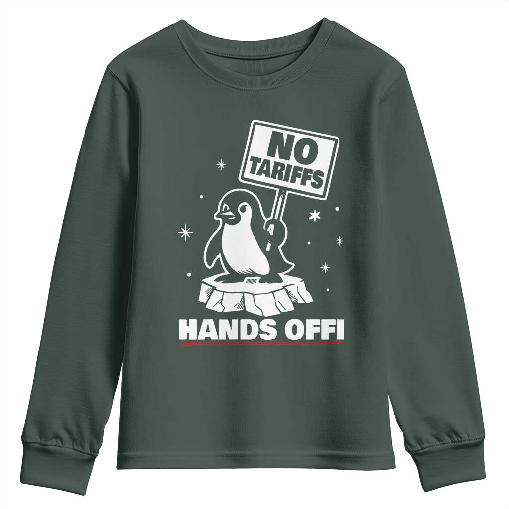 Funny Resist Penguins Youth Sweatshirt Tariffs on Penguins? Really
