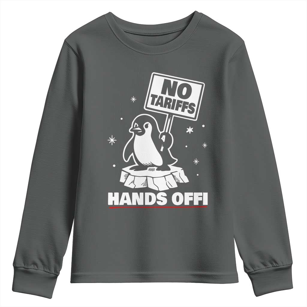 Funny Resist Penguins Youth Sweatshirt Tariffs on Penguins? Really