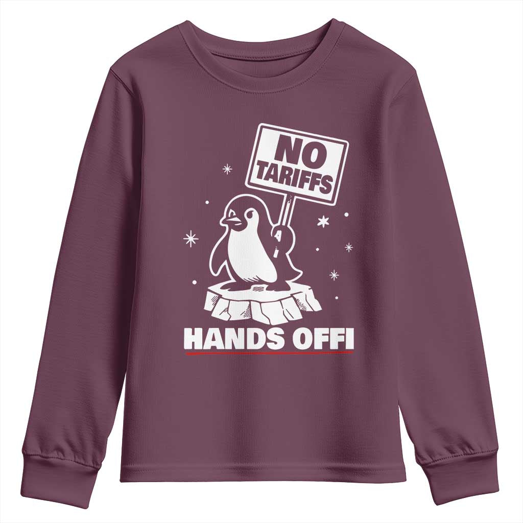 Funny Resist Penguins Youth Sweatshirt Tariffs on Penguins? Really