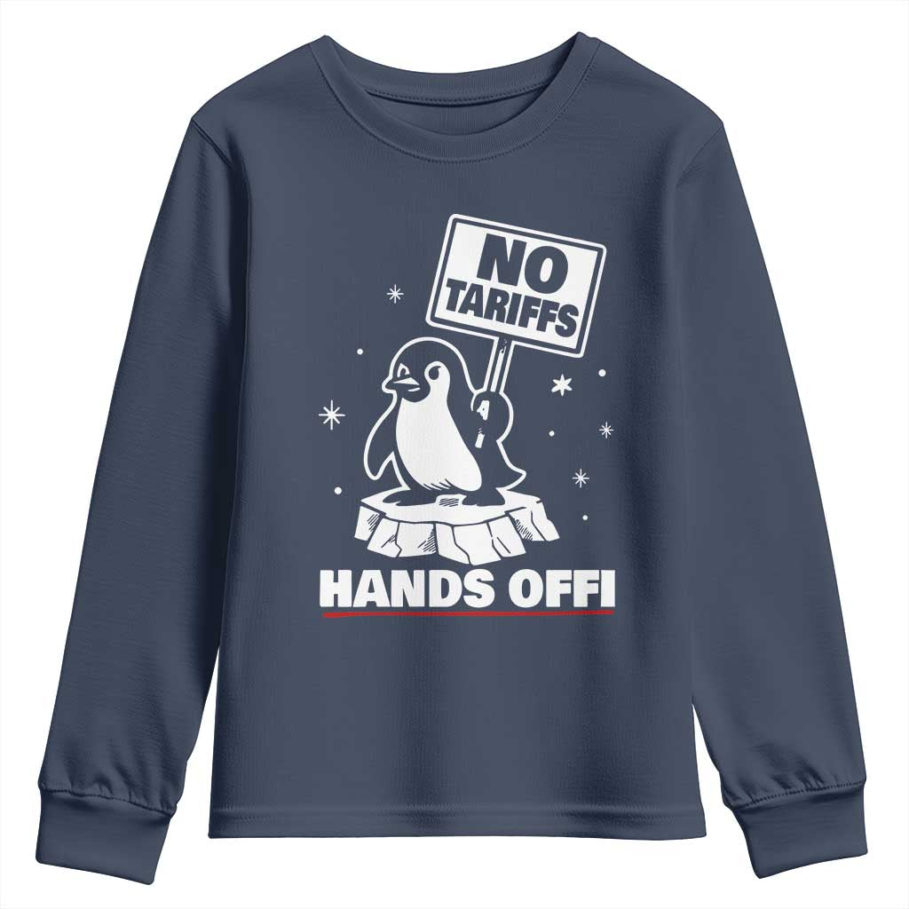 Funny Resist Penguins Youth Sweatshirt Tariffs on Penguins? Really