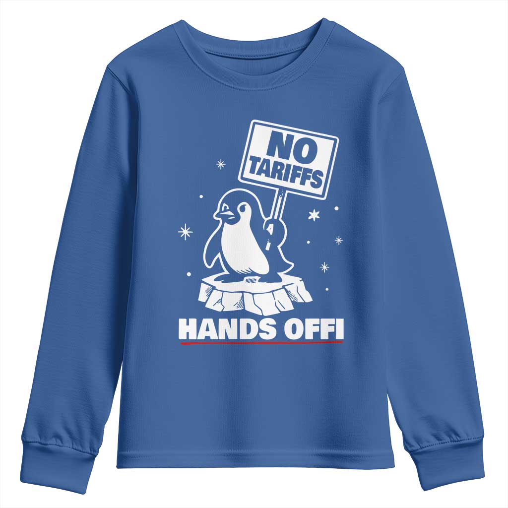 Funny Resist Penguins Youth Sweatshirt Tariffs on Penguins? Really