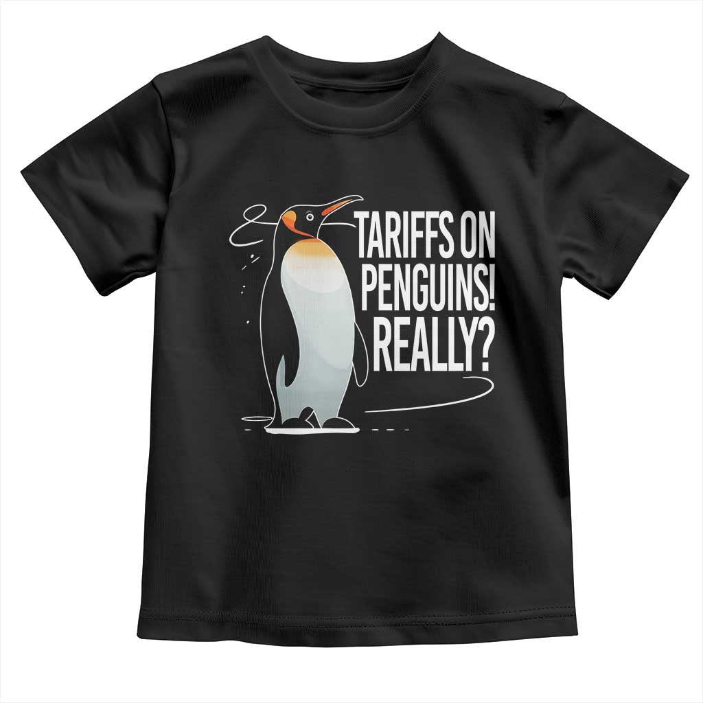 Hands Off Protest Toddler T Shirt Stand With Penguins Resist Against Tariffs