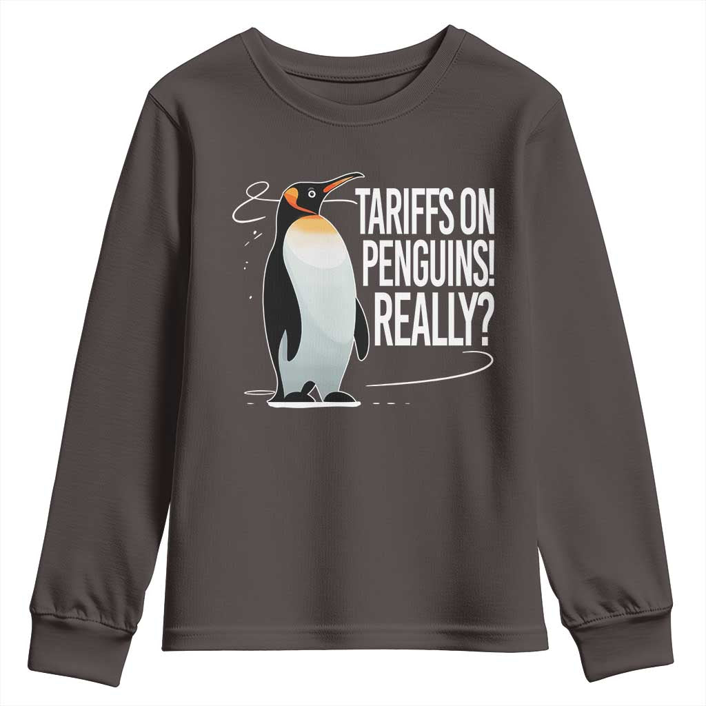 Hands Off Protest Youth Sweatshirt Stand With Penguins Resist Against Tariffs