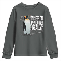 Hands Off Protest Youth Sweatshirt Stand With Penguins Resist Against Tariffs