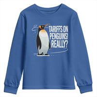 Hands Off Protest Youth Sweatshirt Stand With Penguins Resist Against Tariffs