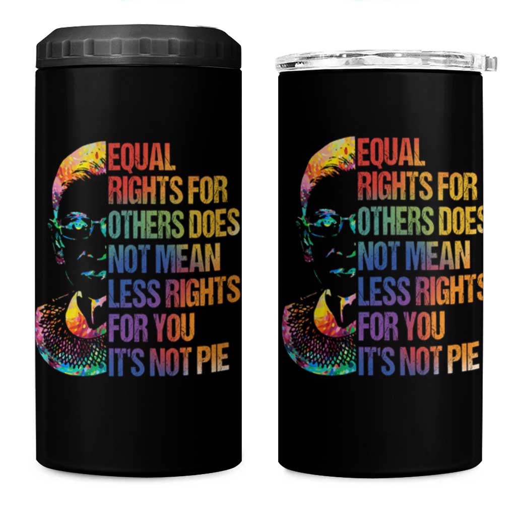 Notorious RBG 4 in 1 Can Cooler Tumbler Feminist Citizen LGBTQ+ Equal Rights Advocate