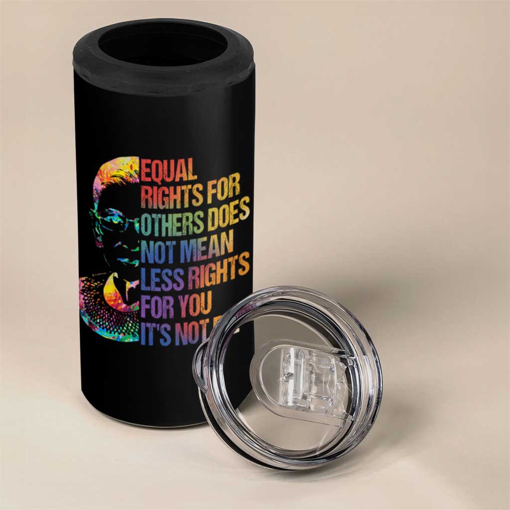 Notorious RBG 4 in 1 Can Cooler Tumbler Feminist Citizen LGBTQ+ Equal Rights Advocate