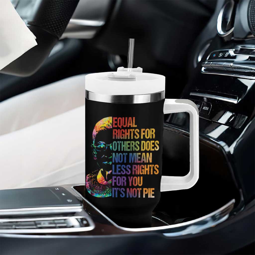 Notorious RBG Tumbler With Handle Feminist Citizen LGBTQ+ Equal Rights Advocate