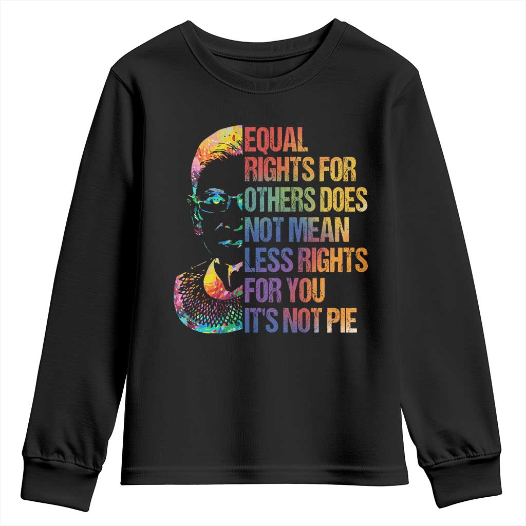 Notorious RBG Youth Sweatshirt Feminist Citizen LGBTQ+ Equal Rights Advocate