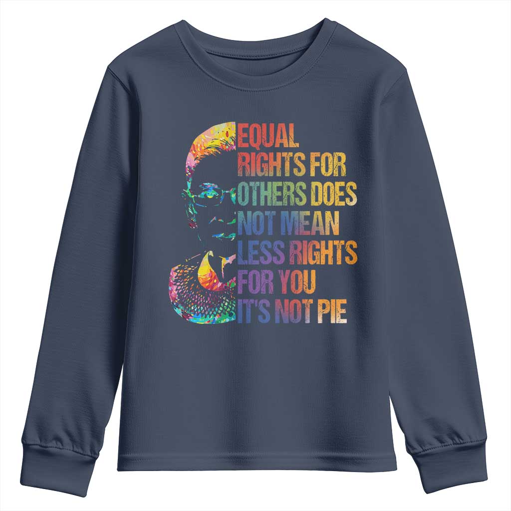 Notorious RBG Youth Sweatshirt Feminist Citizen LGBTQ+ Equal Rights Advocate