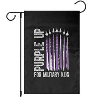 Purple Up For Military Kids Garden Flag US Flag Military Child Support