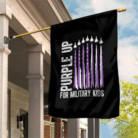 Purple Up For Military Kids Garden Flag US Flag Military Child Support